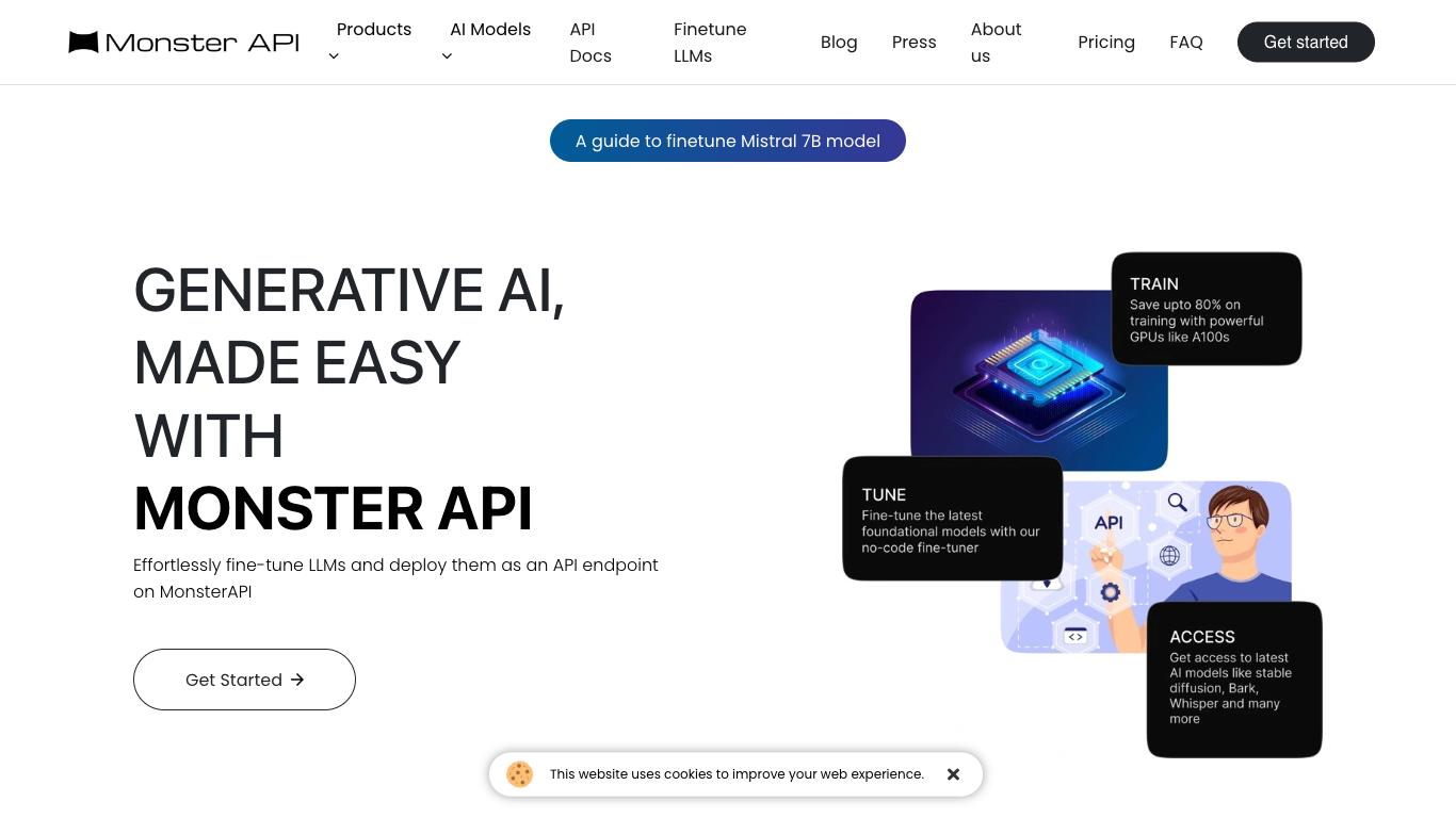 Monsterapi - Trending AI tool for Image generation and best alternatives