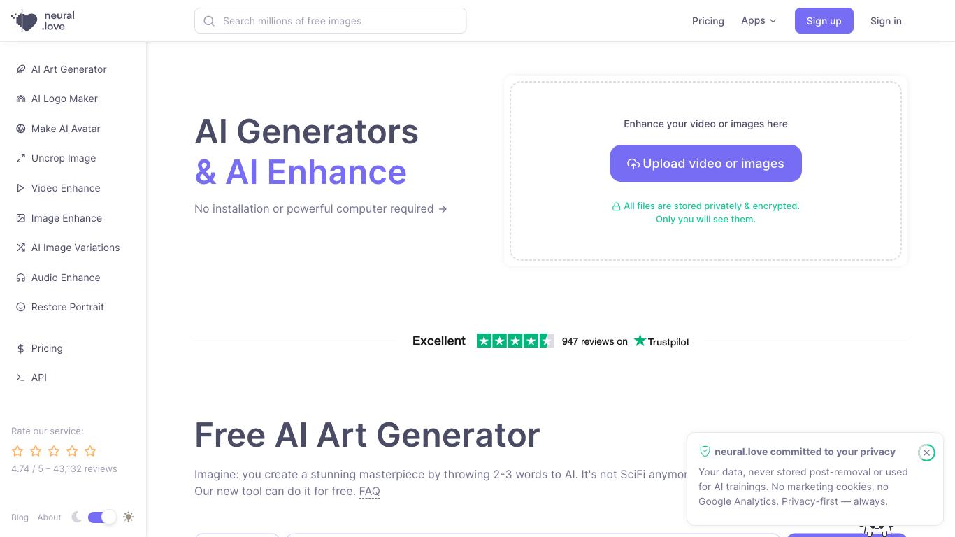 Neural.Love - Trending AI tool for Image generation and best alternatives