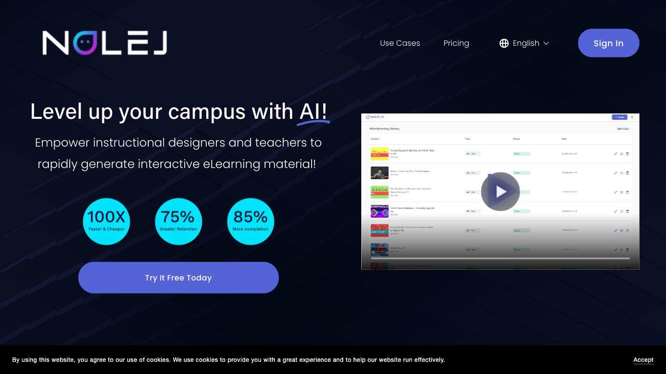 Nolej - Trending AI tool for Learning and best alternatives