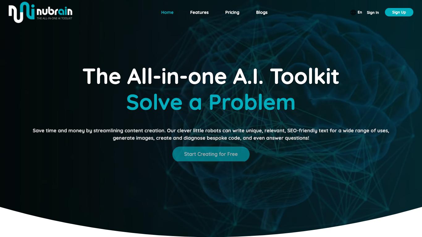 Nubrain - Trending AI tool for Content generation and best alternatives