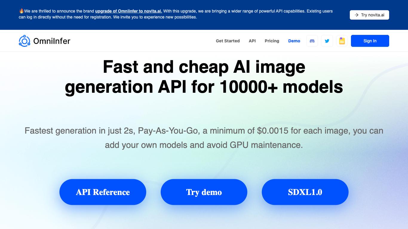 OmniInfer - Trending AI tool for Image generation and best alternatives