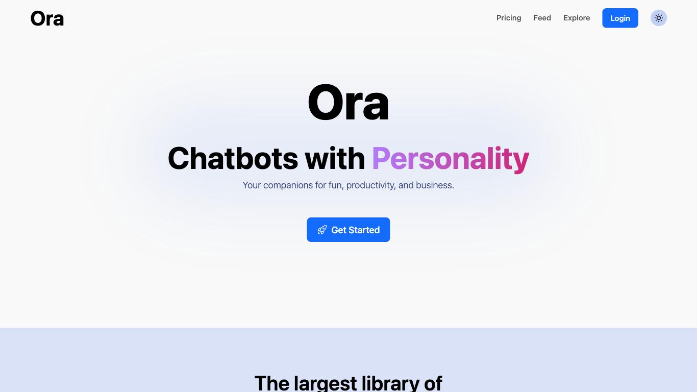 Ora.ai - Trending AI tool for Chatbots and best alternatives