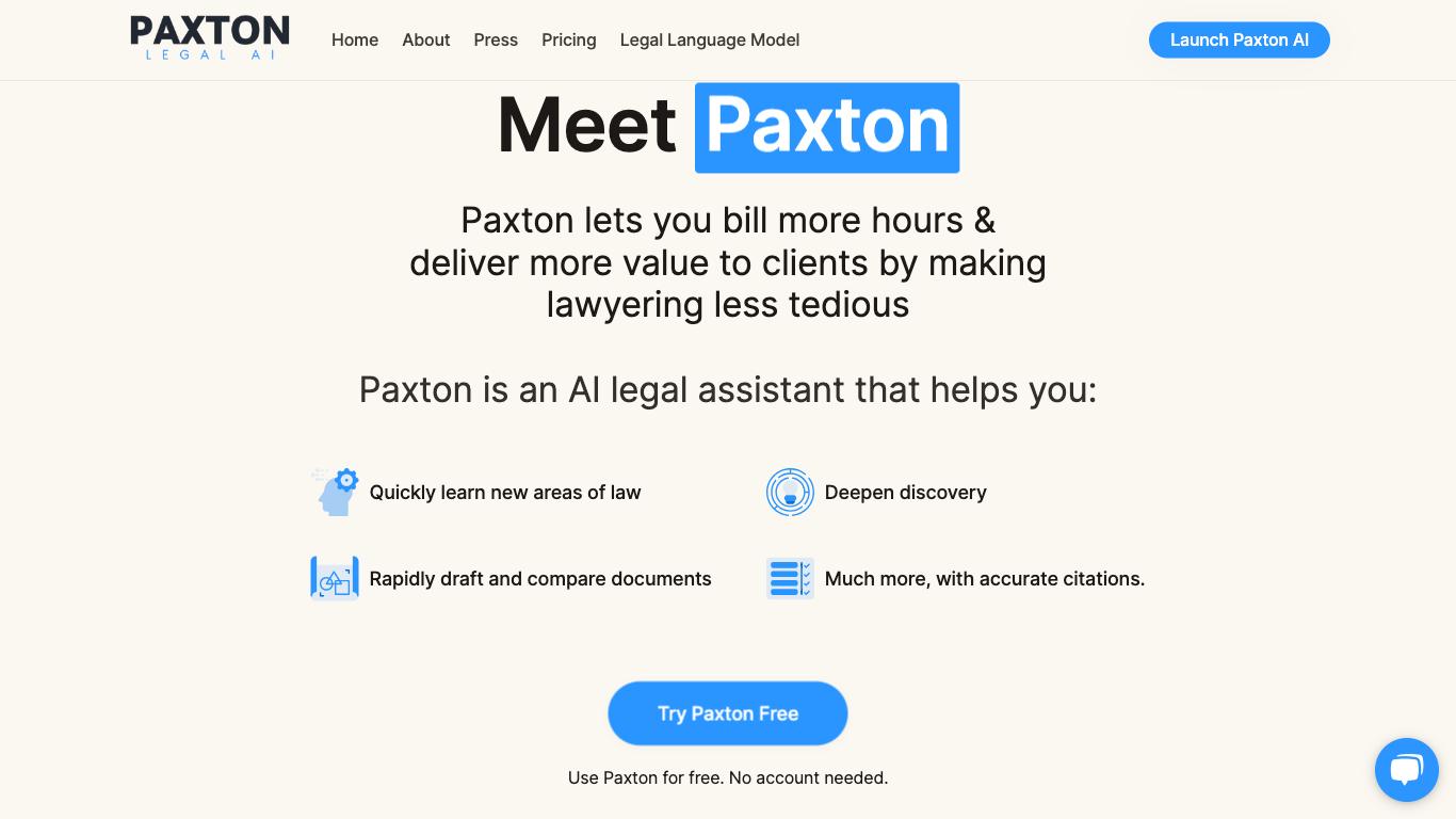 Paxton AI - Trending AI tool for Chatbots and best alternatives