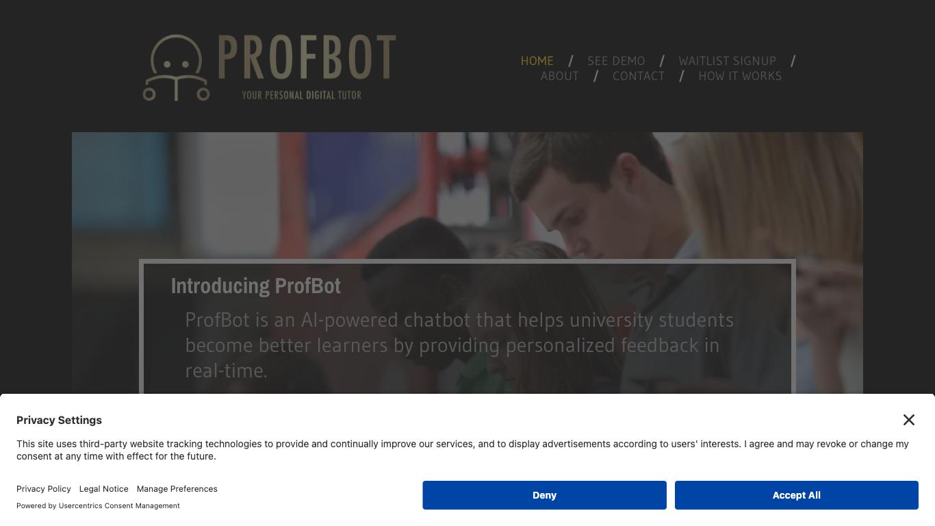 ProfBot - Trending AI tool for Learning and best alternatives