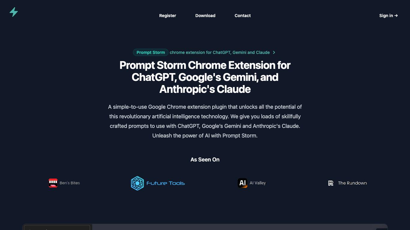 Prompt Storm - Trending AI tool for Prompts and best alternatives