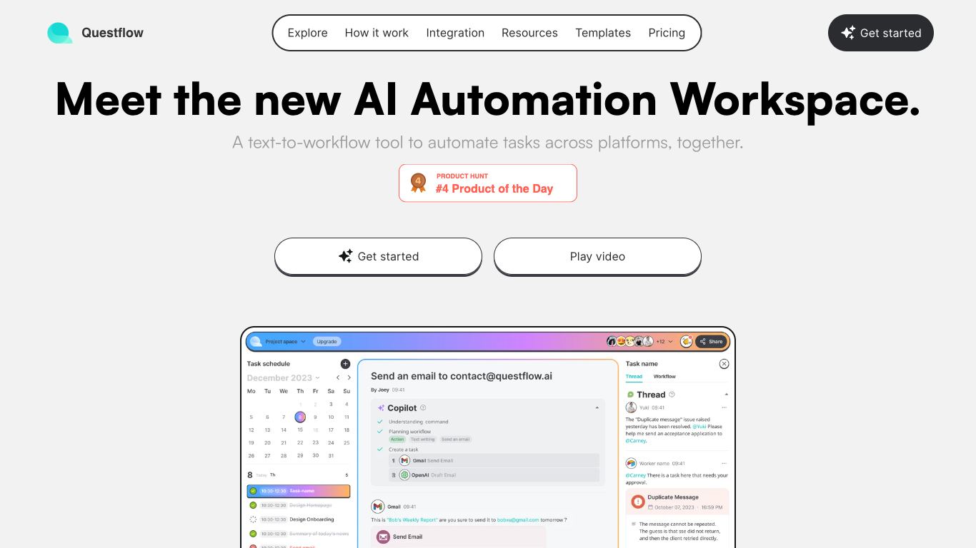 Questflow - Trending AI tool for Workflow automation and best alternatives