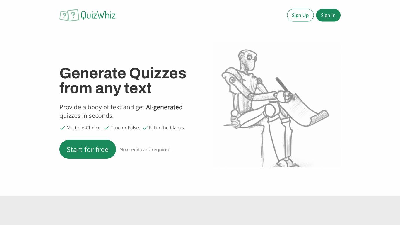 Quizwhiz - Trending AI tool for Quizzes and best alternatives