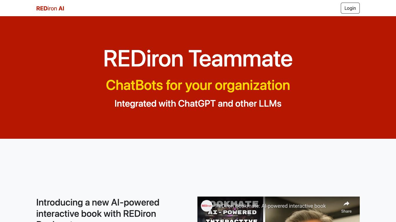 Rediron - Trending AI tool for Chatbots and best alternatives