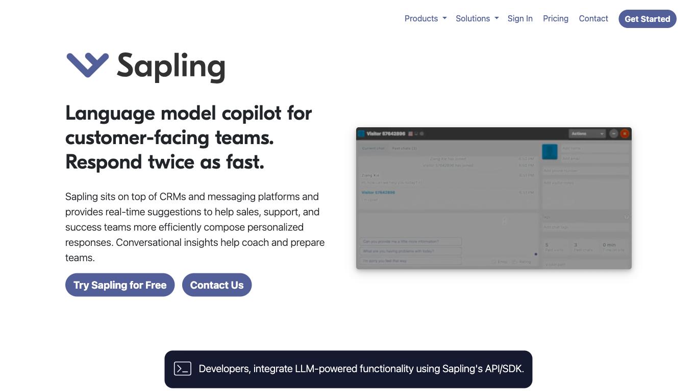 Sapling - Trending AI tool for Customer support and best alternatives