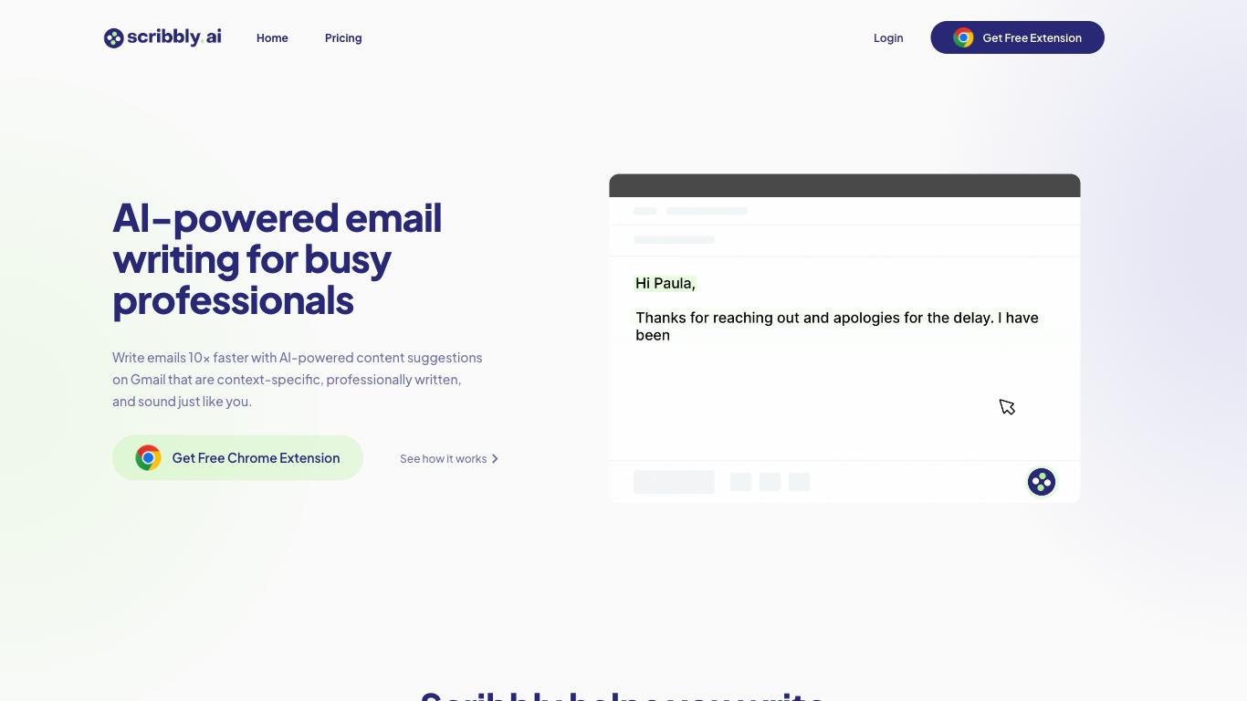 Scribbly - Trending AI tool for Email writing and best alternatives