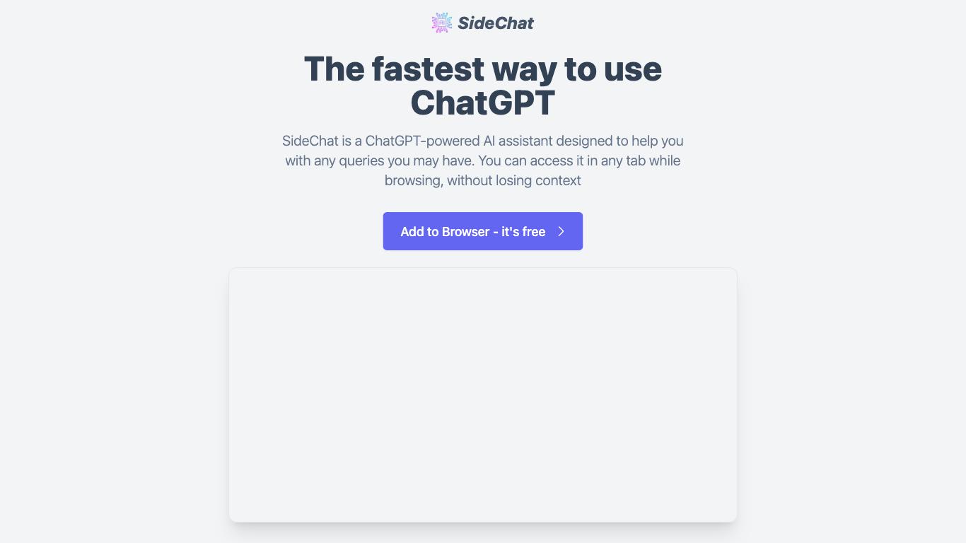 Sidechat - Trending AI tool for ChatGPT and best alternatives