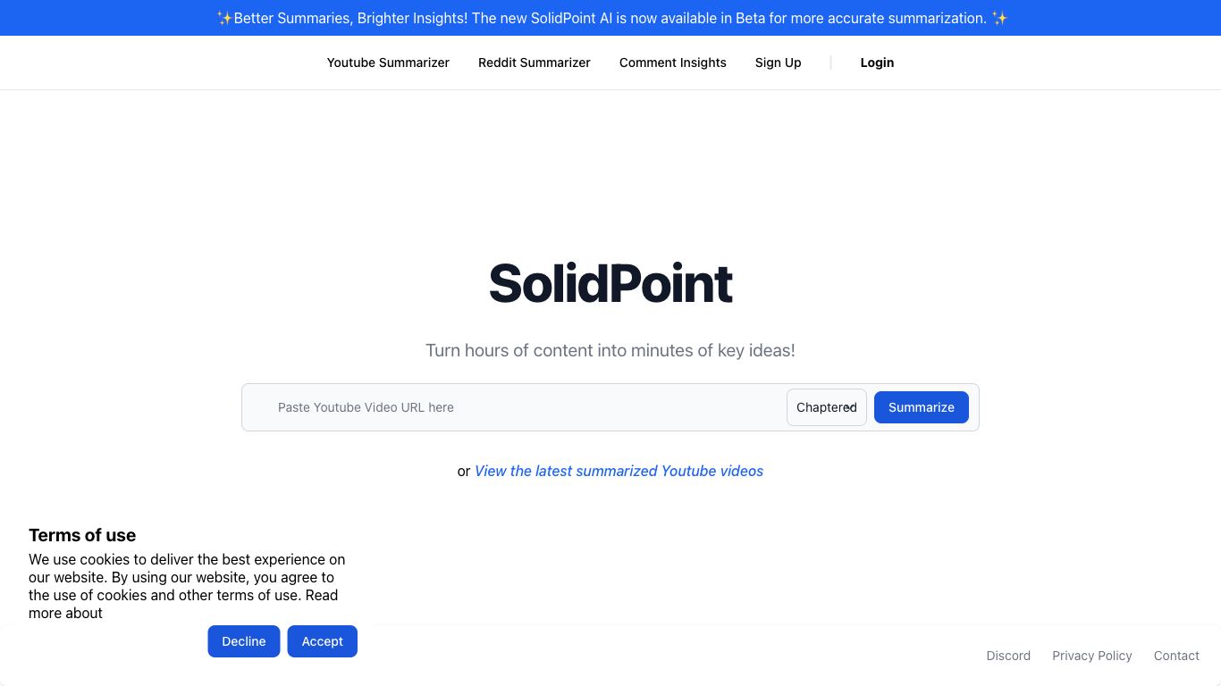 Solidpoint - Trending AI tool for Video summaries and best alternatives