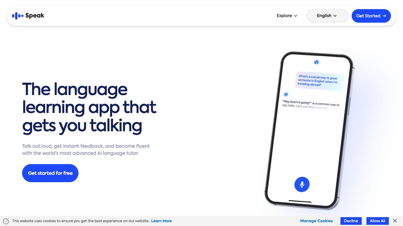 Speak.com - Trending AI tool for Language learning and best alternatives