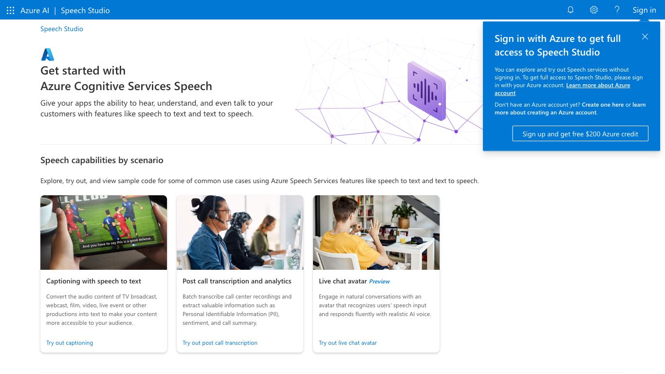 Speech Studio - Trending AI tool for Text to speech and best alternatives