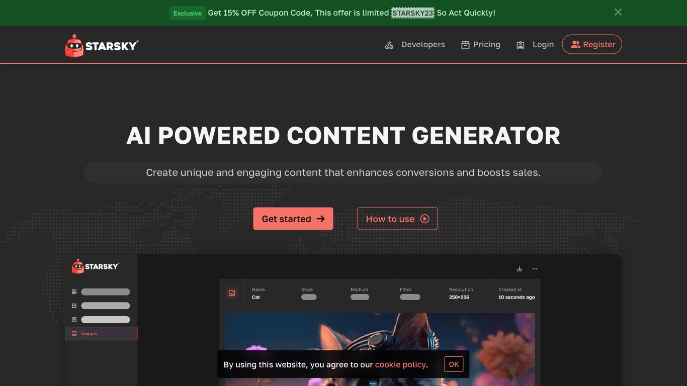 Starsky - Trending AI tool for Content generation and best alternatives