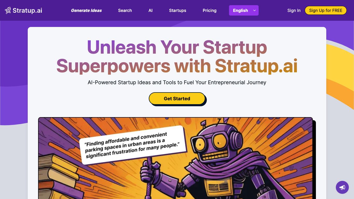 Stratup.ai - Trending AI tool for Startup ideas and best alternatives