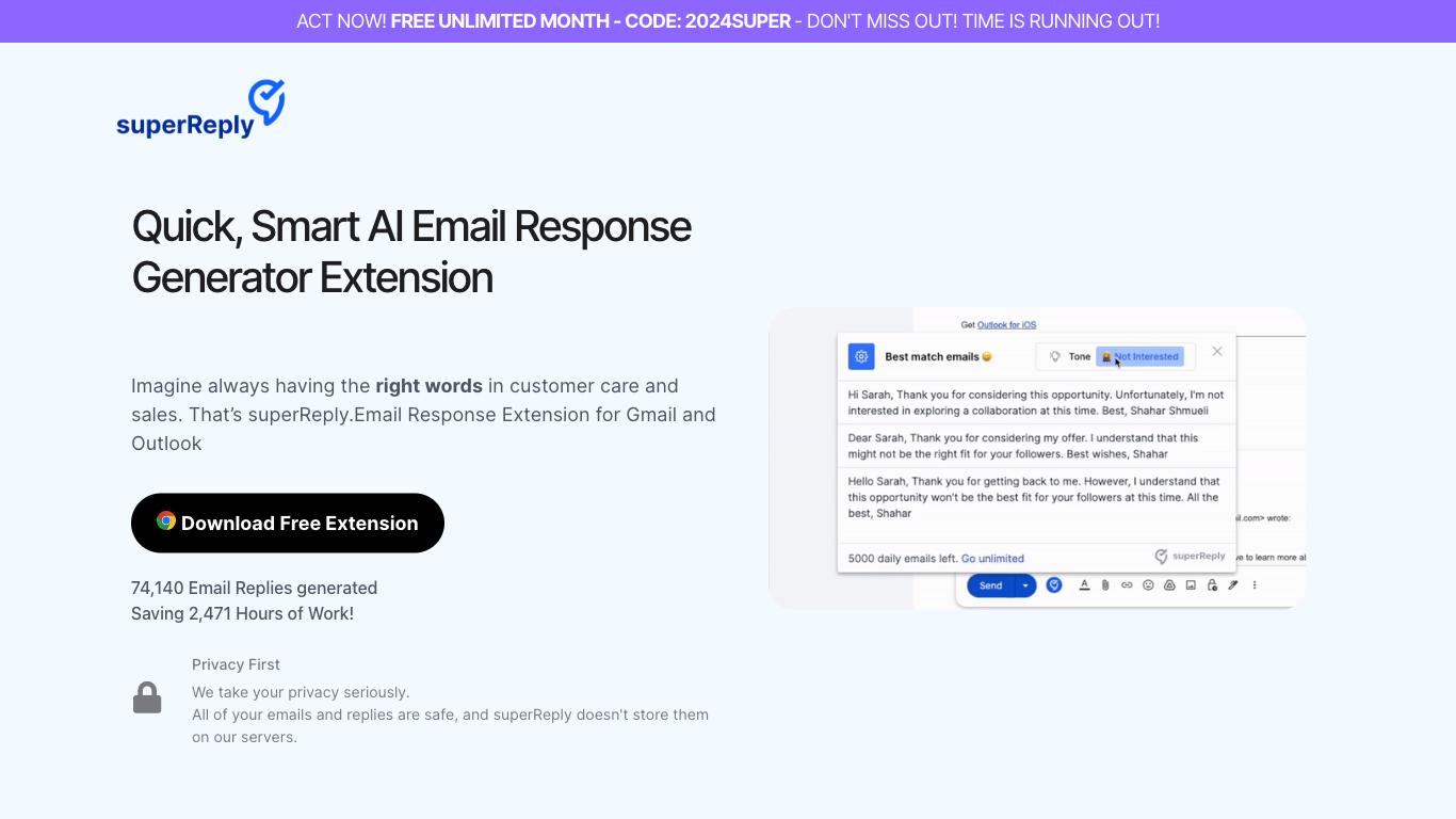 superReply - Trending AI tool for Email writing and best alternatives