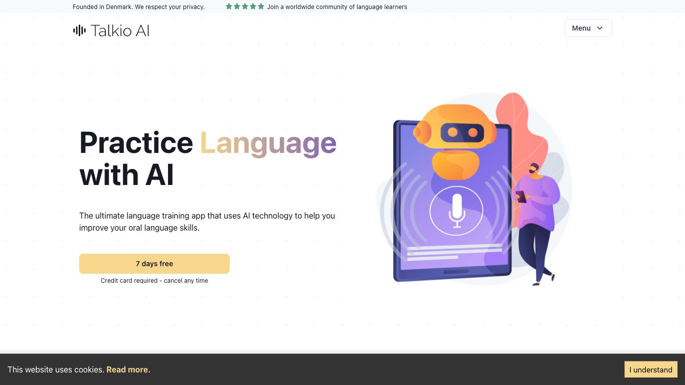 Talkio  - Trending AI tool for Language learning and best alternatives