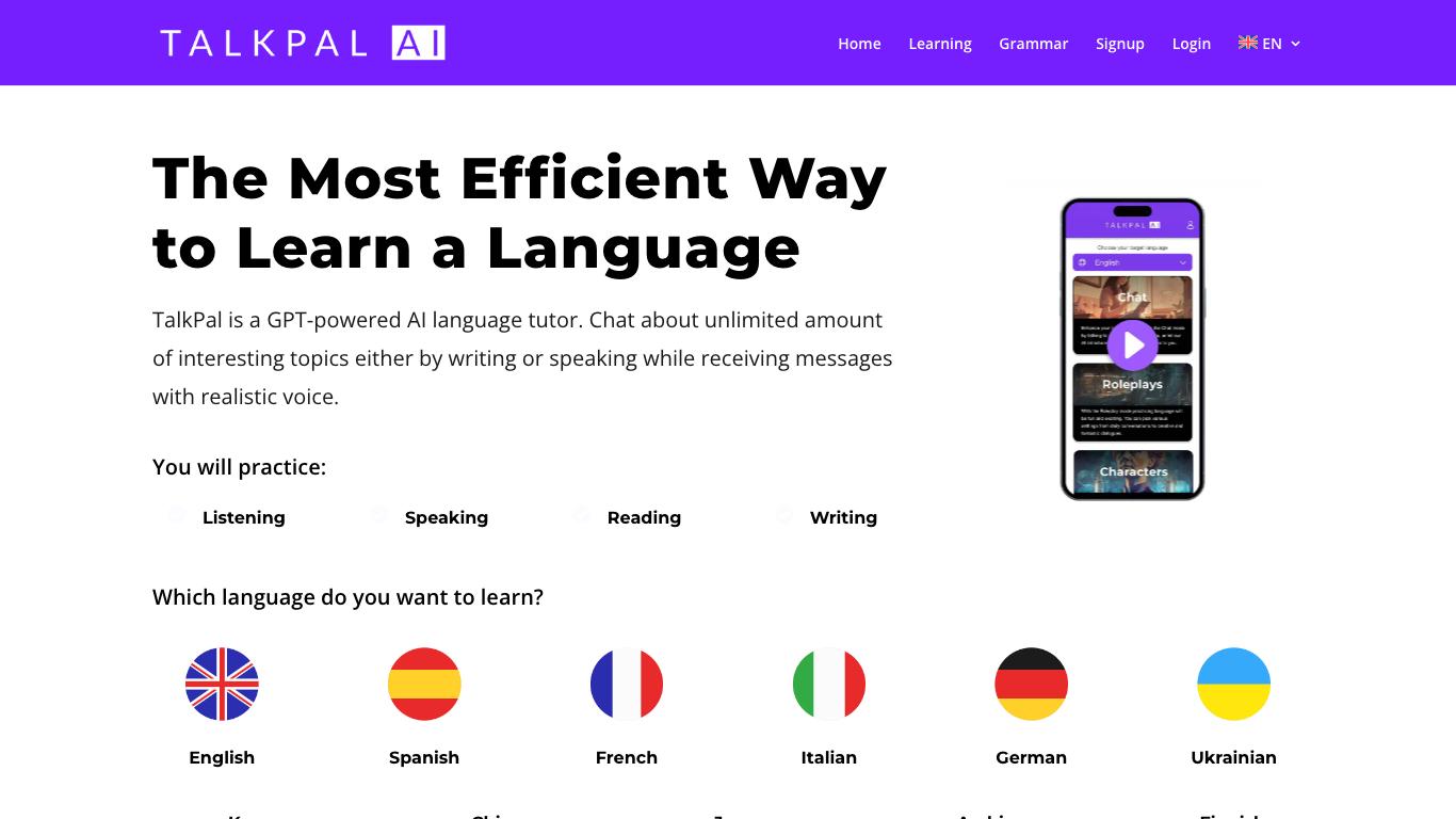 TalkPal - Trending AI tool for Language learning and best alternatives