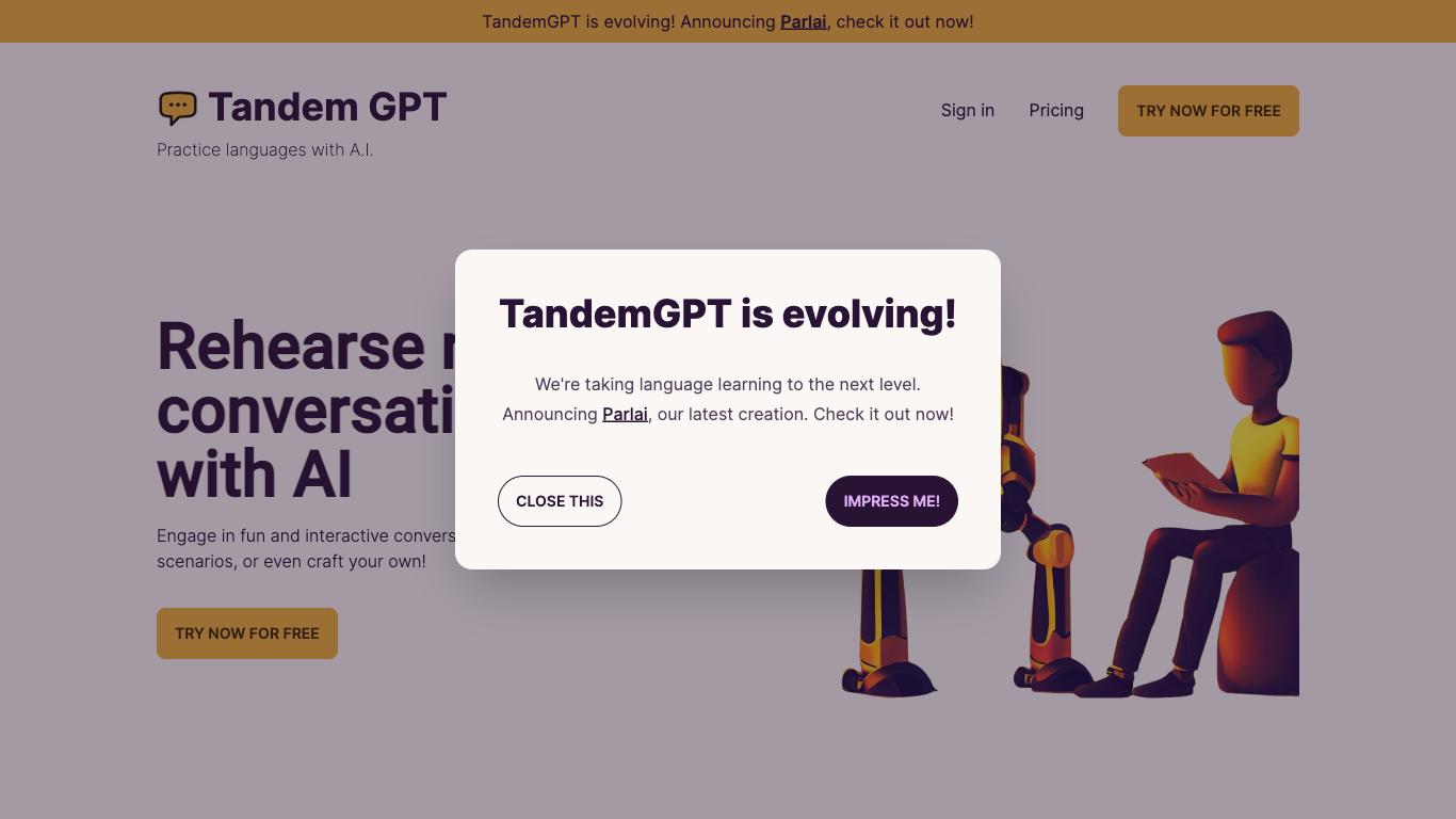 Tandem GPT - Trending AI tool for Language learning and best alternatives