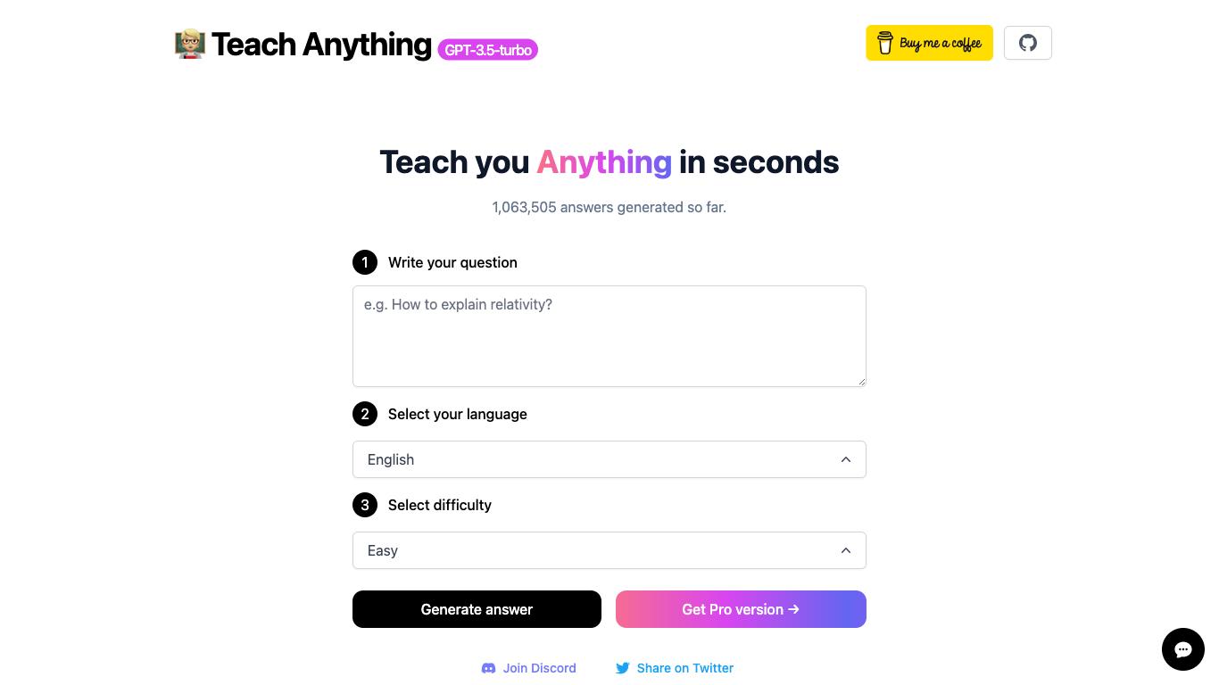 Teach Anything - Trending AI tool for Learning and best alternatives