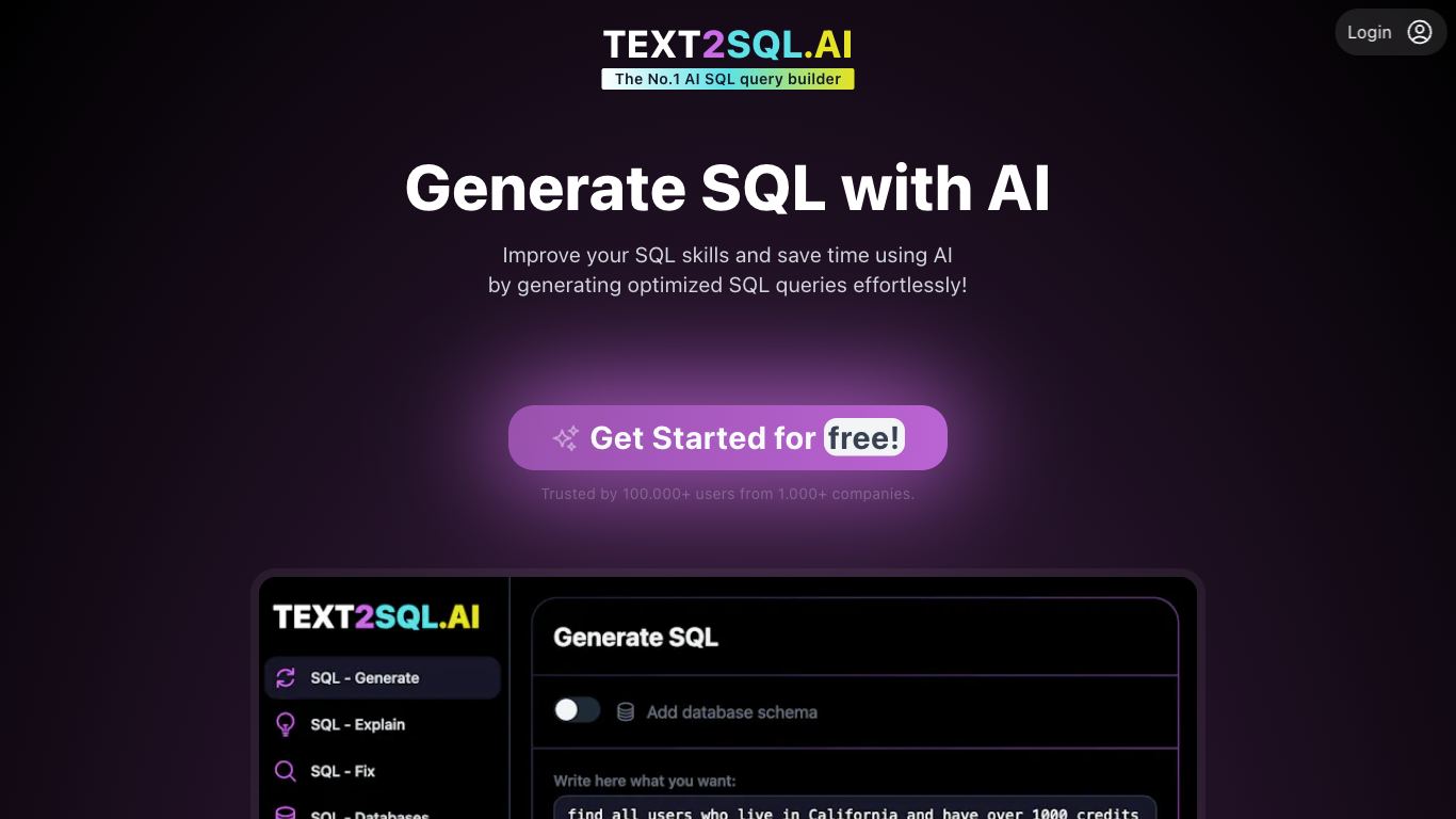 Text2SQL - Trending AI tool for SQL queries and best alternatives