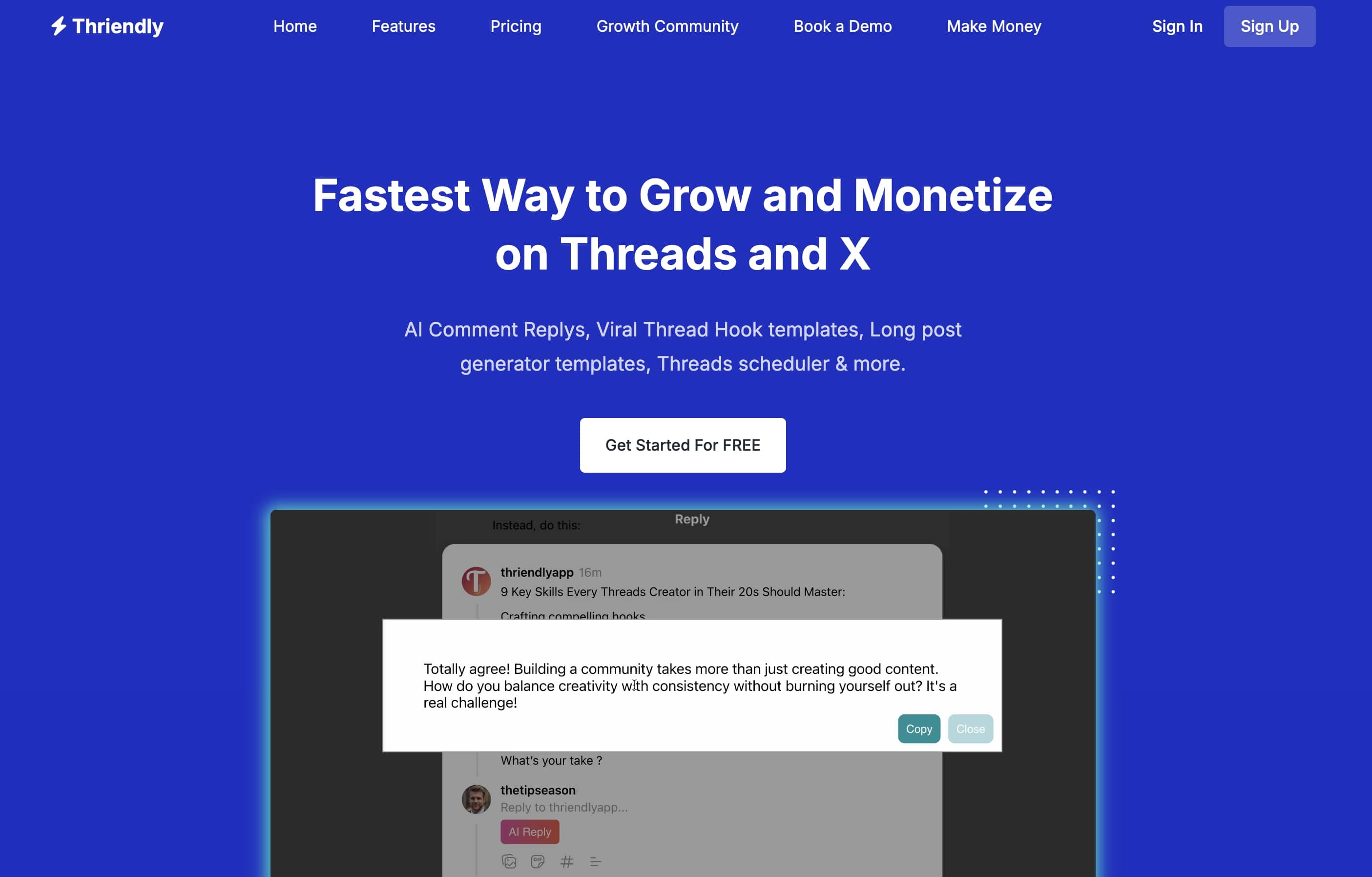 Thriendly - Fastest way to grow and monetize on Threads / X