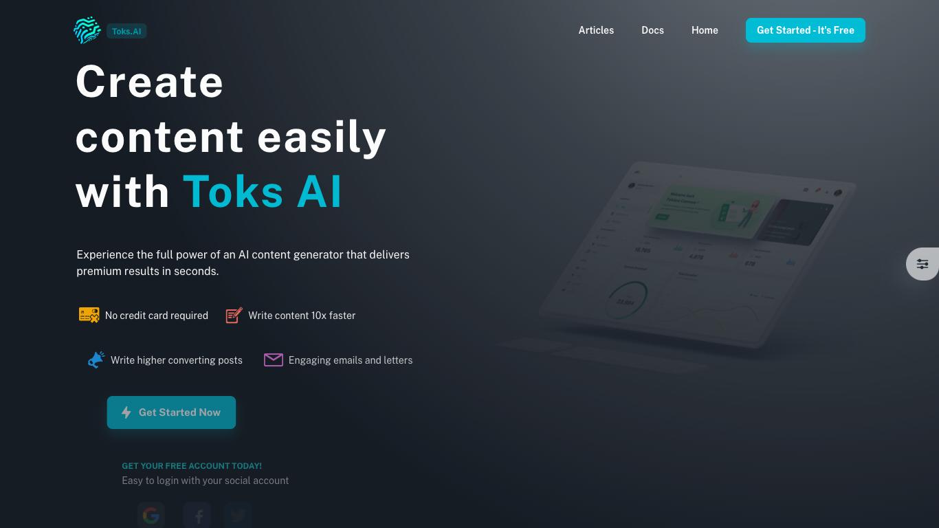 Toks - Trending AI tool for Content generation and best alternatives