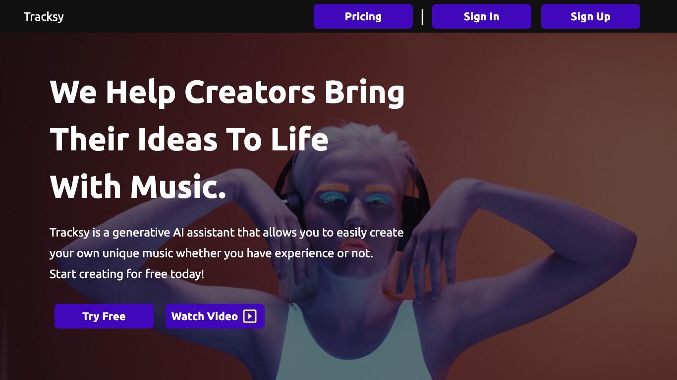 Tracksy - Trending AI tool for Music creation and best alternatives