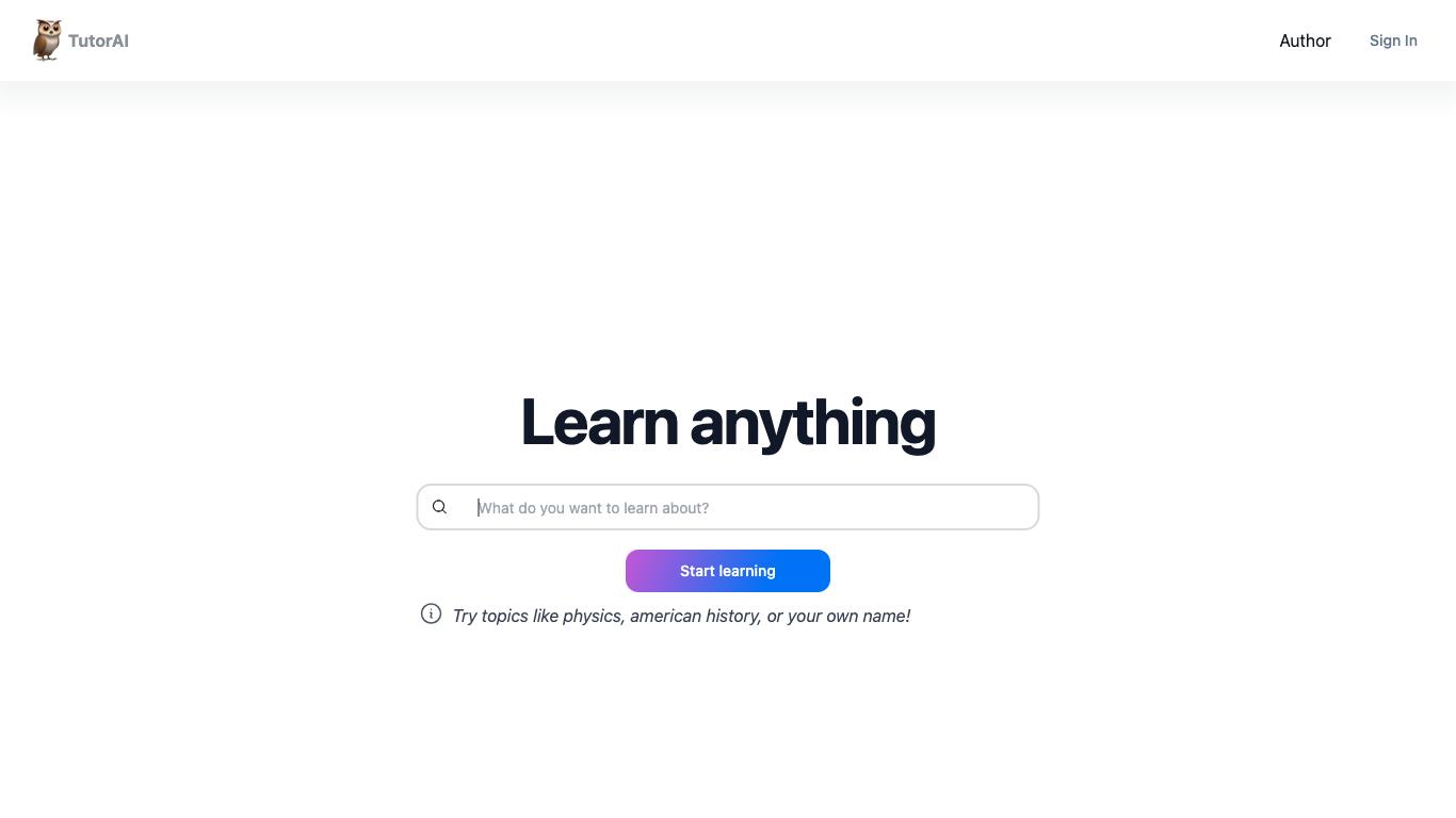 TutorAI - Trending AI tool for Learning and best alternatives