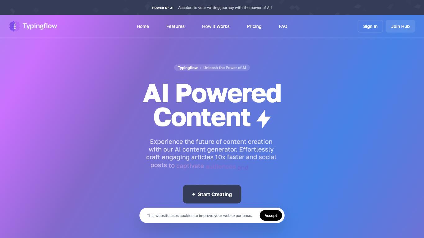 Typingflow - Trending AI tool for Content generation and best alternatives