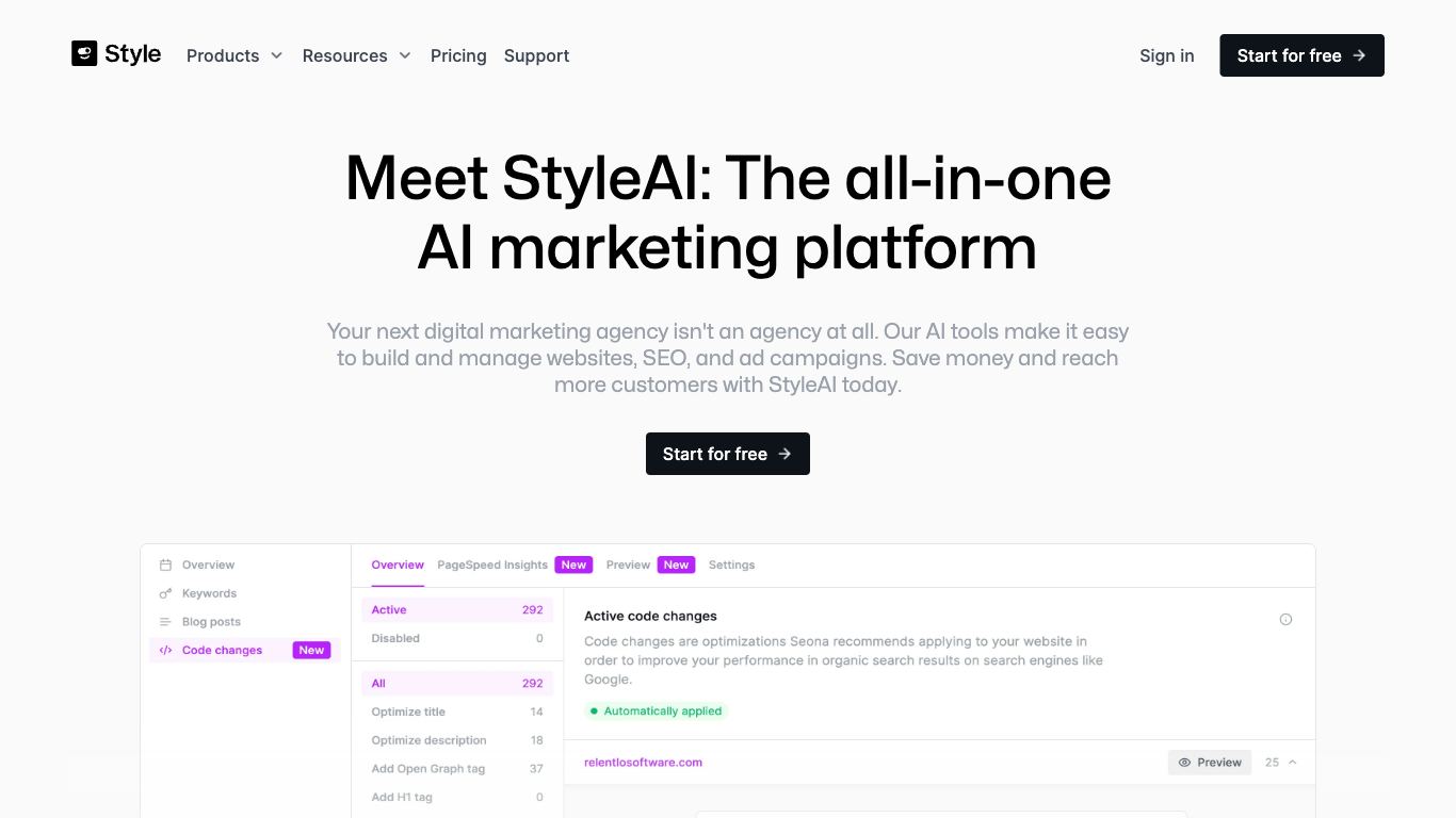 Style AI - Trending AI tool for Website building and best alternatives