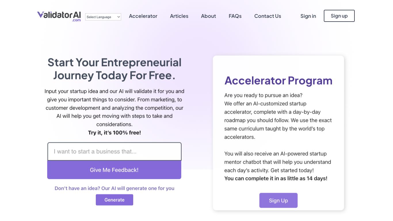 Validator AI - Trending AI tool for Startup ideas and best alternatives