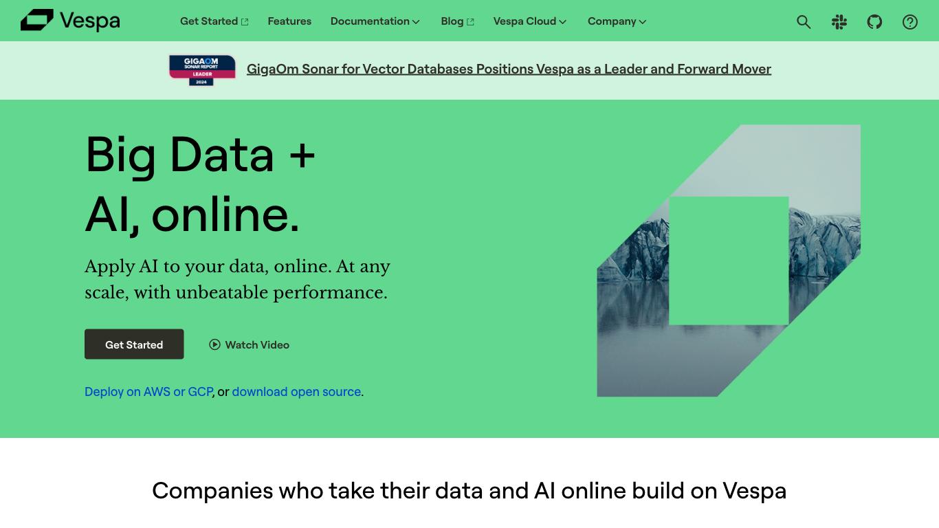 Vespa - Trending AI tool for Data analytics and best alternatives