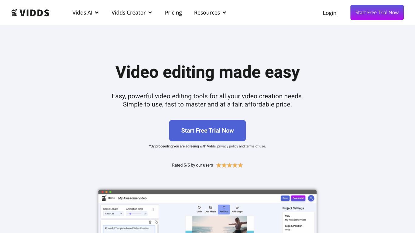 Video Editor by Vidds - Trending AI tool for Video editing and best alternatives