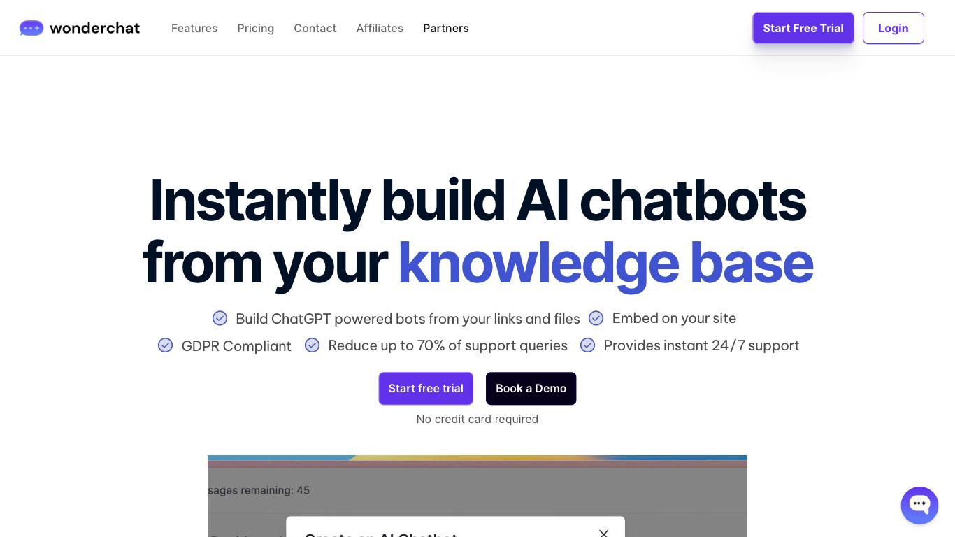 Wonderchat - Trending AI tool for Chatbots and best alternatives