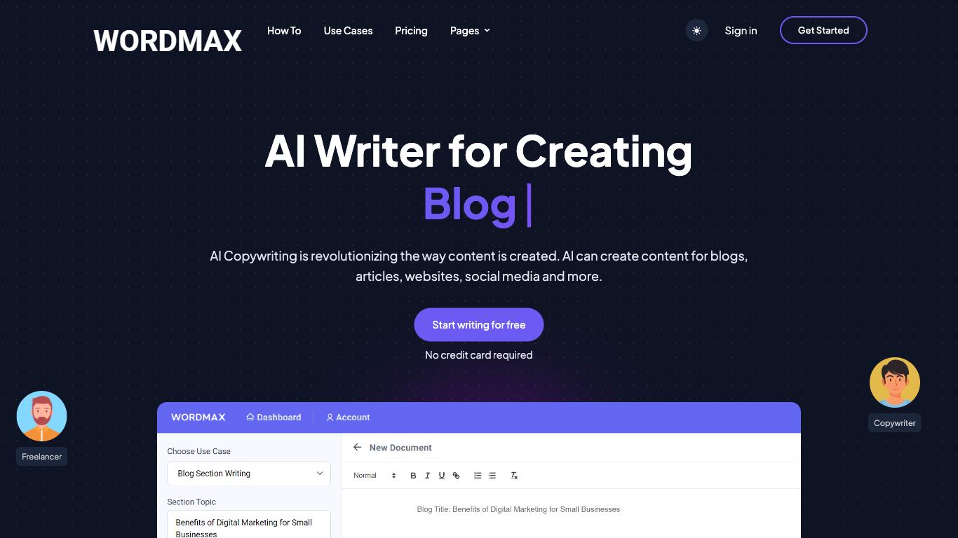 Wordmax - Trending AI tool for Copywriting and best alternatives