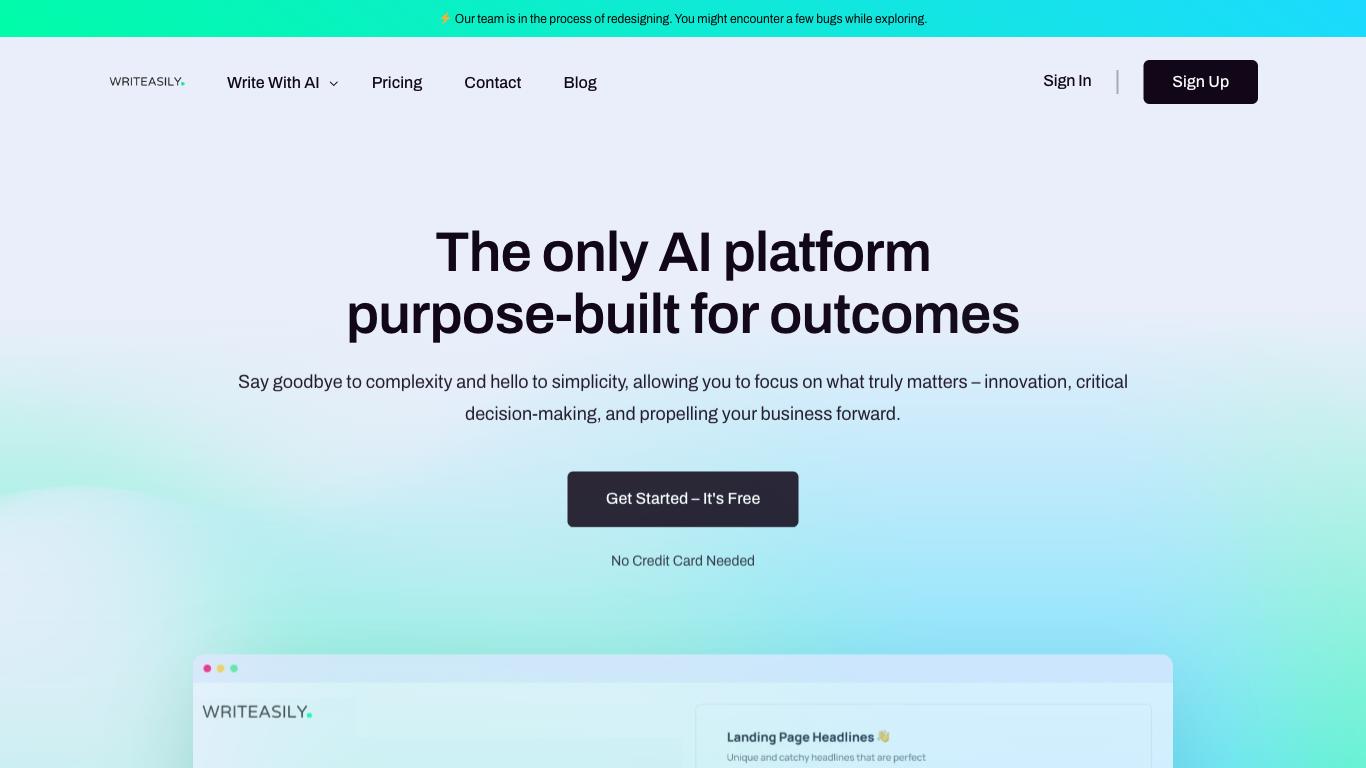 Writeasily - Trending AI tool for Content generation and best alternatives