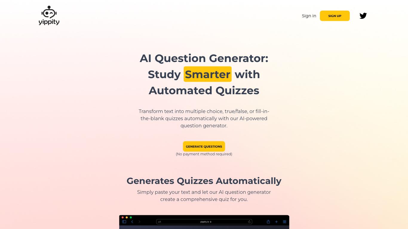 Yippity - Trending AI tool for Quizzes and best alternatives