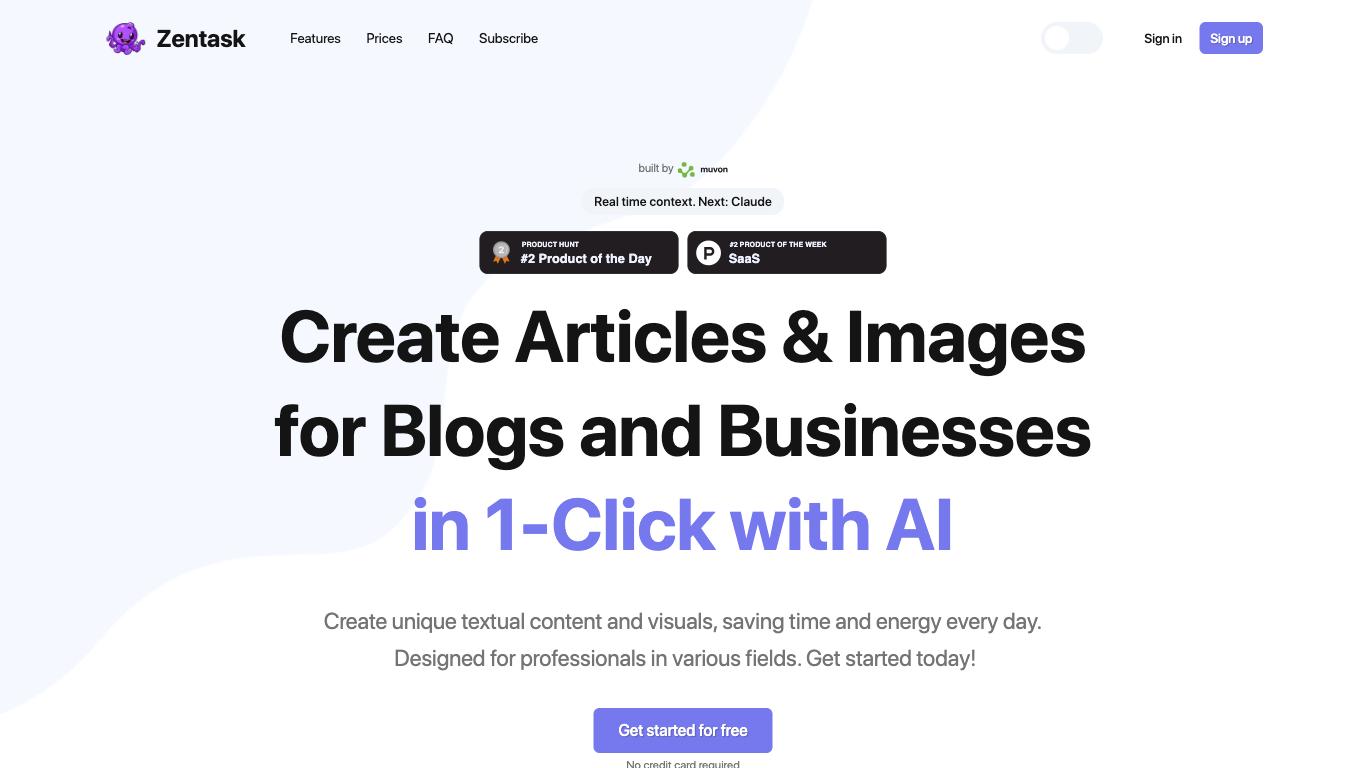 Zentask - Trending AI tool for Content generation and best alternatives